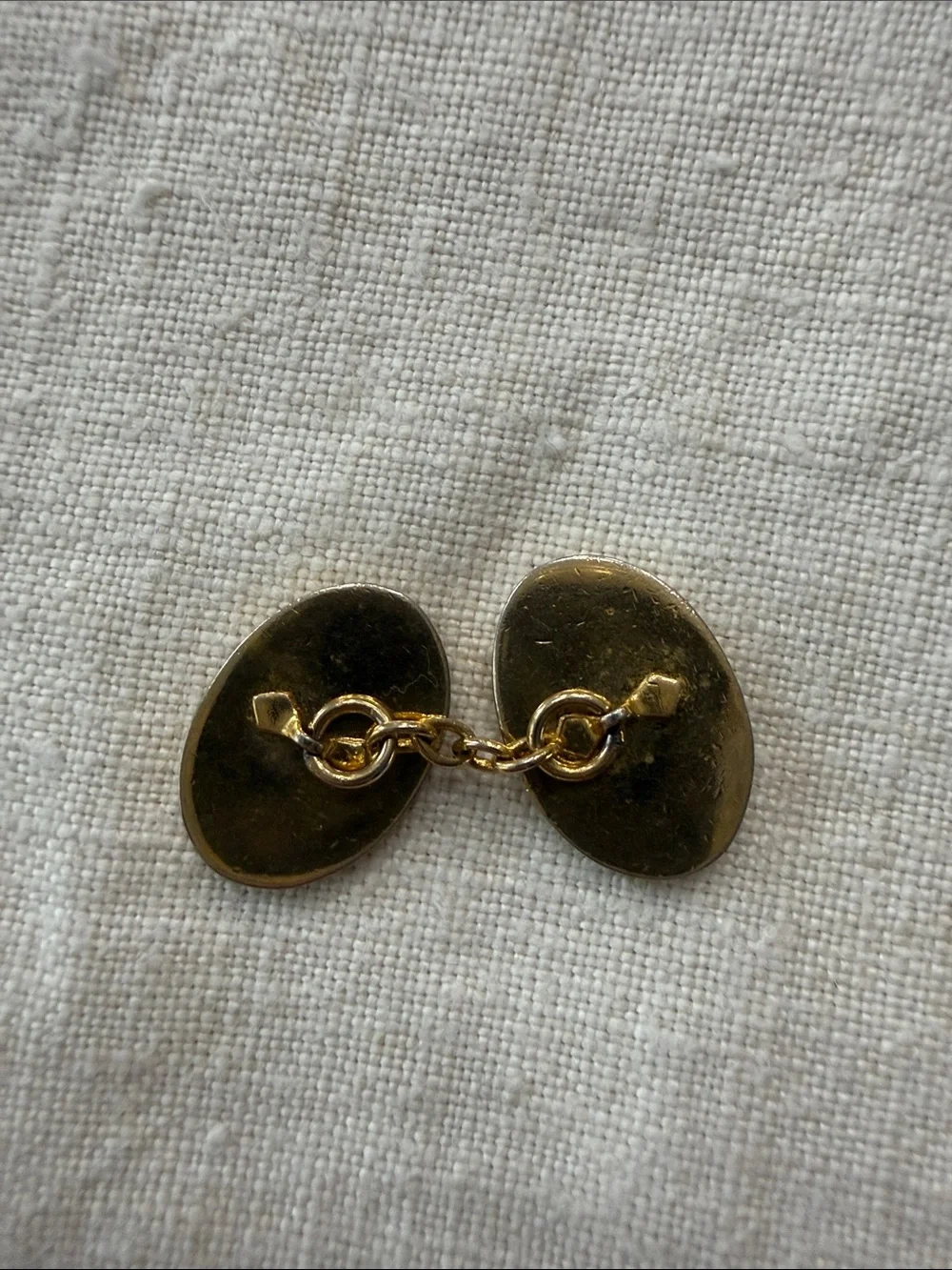 Vtg Benson and Clegg Oval Cufflink, Green and Navy Enamel, NOTE: ONLY ONE (1)